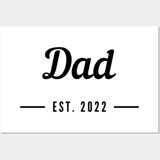 Dad EST. 2022. Simple Typography Design For The New Dad Or Dad To Be. Posters and Art